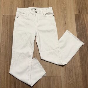 Hidden Los Angeles Elegant White Straight Leg Jeans size 28
